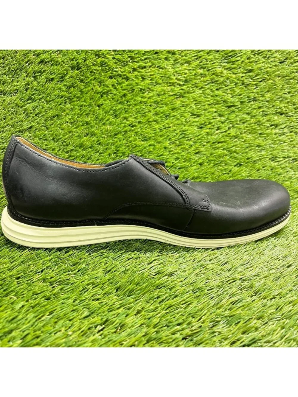 Cole Haan OriginalGrand Mens Size 11 Black Casual Leather Plain Toe Oxford Shoes